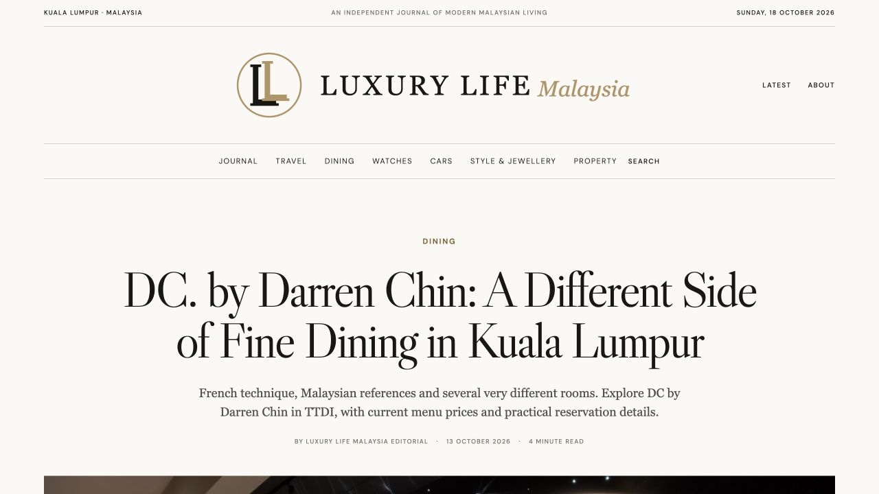 Luxury Life Malaysia website preview