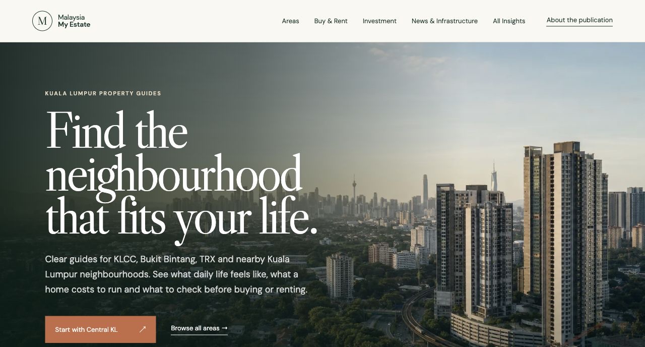 Malaysia My Estate website preview