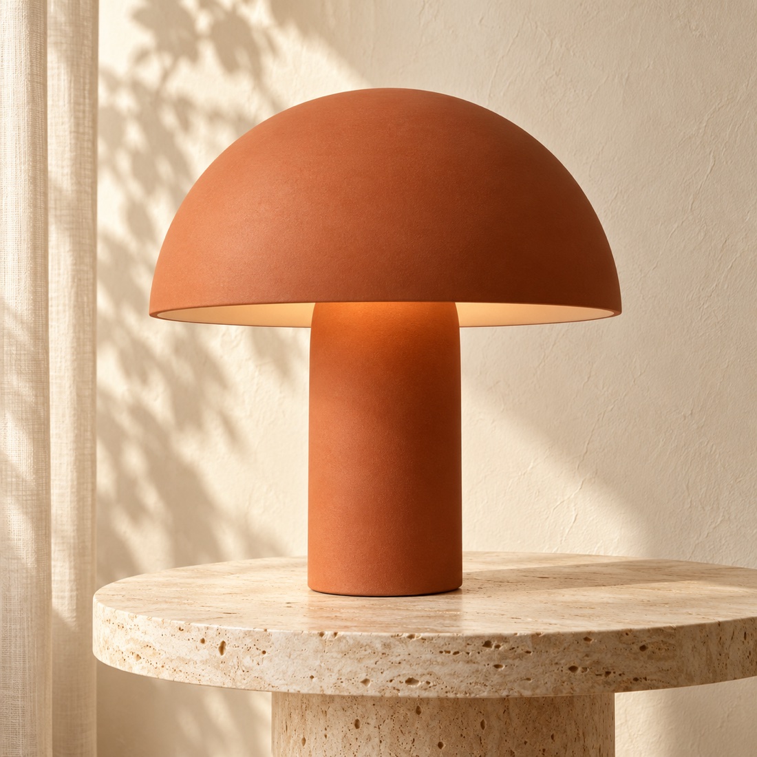 Terracotta table lamp in an example ecommerce product listing.